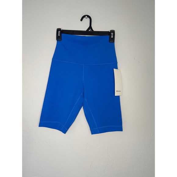 Lululemon Align SHR 10" Shorts Super High Rise Blue Athletic Bike - Picture 1 of 6